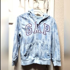 GAP Kids Blue Patterned Hoodie Jacket
